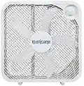 Hurricane Box Fan - 20 Inch | Classic Series | 3 Energy Efficient Speed Settings, Compact Design, Lightweight - ETL Listed, White