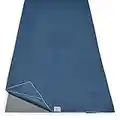 Gaiam Stay Put Yoga Towel Mat Size Yoga Mat Towel (Fits Over Standard Size Yoga Mat - 68"L x 24"W), Lake