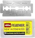 THE SHAVE FACTORY 50 Feather Double Edge Razor Blades, Yellow