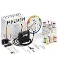 MEEDEN Multi-Purpose Airbrushing System Kit with Portable Mini Airbrush Compressor with 12 Colors × 30ml Airbrush Paint, Gravity Feed 0.5mm Airbrush with Cleaning Set for Painting, Model, Hobby, Craft