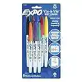 EXPO Vis-a-Vis Wet Erase Marker Set, Fine Tip, Assorted Colors, 8 Count