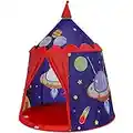 SONGMICS Tienda de Campaña Infantil, Carpa Infantil Plegable, Casa de Juegos para Interiores y Exteriores, Pop-up Portátil, Tienda con Bolsa de Transporte, Regalo para Niños, Azul, LPT01BU