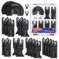 WORKPRO 22Pcs Lames de Scie Oscillantes, Coffret des Accessoires d'Outil Multifonction Oscillant, Lame de Scie Universelle pour Dremel, Bosch, Makita, Dewalt, etc