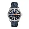 Diesel Men's Armbar Stainless Steel Quartz Watch with Denim Strap, Blue, 22 (Model: DZ1769)