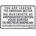 Magnet You Are Leaving The American Sector | US-Army Berlin | Mini-Blechschild 9x6 | Nostalgie als Souvenir & Geschenk