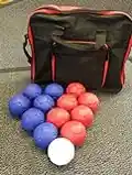 Stevens Soft Boccia Hand Stitched Set 6 Red Bowls 6 Blue Bowls Balls Jack and Carry Bag Paralympic Sport