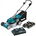 Makita XML03CM1 36V (18V X2) LXT® Brushless 18" Lawn Mower Kit with 4 Batteries