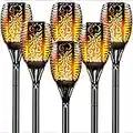 Maksone 6 Pack Torches Solar Outdoor Lights LED Larger Size Flickering Flames Light Waterproof Landscape Decoration Lighting Dusk to Dawn Auto On/Off