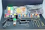 Olax Kit de Étau, Thread, Tinsel, Soie, Whip, Fil, Caisse pour Montage de Mouches