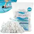 DazSpirit Balles Filtrantes 1300g Boules De Filtre De Piscine, Alternative Pour 46 Kg Sable Filtrant Sable De Quartz, Média Filtre à Fibres Pour Piscine, Convient à Divers Systèmes De Filtration