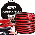 TOPDC Jumper Cables 4 Gauge 20 Feet -40℉ to 167℉ Heavy Duty Booster Cables with Carry Bag (4AWG x 20Ft)