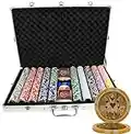 MRC POKER 1000 Ct High Roller Casino 14 Gram Poker Chip Set Aluminum Case - Choose Denomination