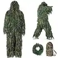 The7boX Ghillie Suit, Traje de Caza Camuflaje 3D con Correa Elástica de Camuflaje Adecuada para CS, Caza en la Jungla, Paintball, Airsoft, Fotografía de Vida Silvestre