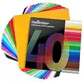 TECKWRAP Permanent Adhesive Vinyl Sheets 12" x 12" 40 Sheets/Pack Assorted Colors for Craft Cutters