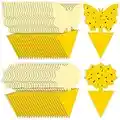 Landisun 48PCS Fruit Fly Sticky Traps Fungus Gnat Traps Insect Trap for Plants Kitchen Indoor Outdoor White Flies Mosquitos Fungus Gnats Flying Insects Houseplant Gift, Yellow (JPM0149)