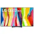 LG OLED Evo C2 Series 65” Alexa Built-in 4k Smart TV (3840 x 2160), 120Hz Refresh Rate, AI-Powered 4K, Dolby Cinema, WiSA Ready, Cloud Gaming, (OLED65C2, 2022)