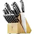 HENCKELS Premium Quality 15-Piece Knife Set with Block, Razor-Sharp, German Engineered Knife Informed by over 100 Years of Masterful Knife Making, Lightweight and Strong, Dishwasher Safe