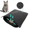 Cat Litter Mat,Y-jiayol Cat Litter Mat Trapper Size 24 x 18 Inches,Honeycomb Double Layer Trapping Litter Mat Design,Waterproof Urine Proof Kitty Litter Mat,Helps to Waste Less Litter on Floors