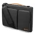 tomtoc Laptop Shoulder Bag for 14-inch MacBook Pro M1/M2 Pro/Max A2442 2023-2021, 13.5-14.4 Surface Laptop Studio/5/4/3, Surface Book 3/2/1, 360 Protective Case Fit Asus VivoBook/ZenBook 14, Accessory Bag