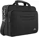 MATEIN 17 inch Laptop Bag, Water-Repellent Computer Briefcase Fits Up to 16 inch Laptop, Gaming Shoulder Messenger Bag, Large Capacity for Business/Travel - Black