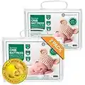 2 Pack Ultra Soft Crib Mattress Protector Pads by Margaux & May - Waterproof - Noiseless - Dryer Friendly - Deluxe Bamboo Rayon - Fitted, Quilted - Stain Protection Baby Cover (2 Pack)