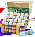 Artecho Pinturas Acrilicas 24 × 59 ml, Acrylic Paint Set, Impermeable y resistente a la luz, para Lienzos, Tela, Madera, Cristal, Piedras.