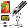 Wireless Digital Microscope, YINAMA 50x to 1000x WiFi Handheld Microscope Camera, Magnification Microscopes Camera with 8 LED, Compatible with Android, iOS Smartphone, iPhone, and Windows