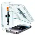Spigen Glas.tR EZ Fit Schutzfolie kompatibel mit iPhone 14 Pro, 2 Stück, Kratzfest, 9H Härte Folie