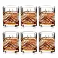 Whisky Gläser, Altmodisches Whiskey Gläser 6er-Set Whiskyglas, Whiskygeschenke für Männer Scotch Lovers, Stilglaswaren für Bourbon, Rumgläser, Bar Whiskyglasbecher Geschenke Für Männer