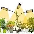 JAMIEWIN Plant Grow Lamp Bulbs Indoor with Timer - Full Spectrum Light Bulb for Growing Led Growlights 7 Colors 6 Brightness Settings