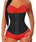 YIANNA Waist Trainer for Women Tummy Control Latex Underbust Waist Cincher Corset Sport Girdle Hourglass Body Shaper,(Black, M)