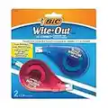 BIC Wite-Out Brand EZ Correct Correction Tape, 39.3 Feet, 2-Count Pack of white Correction Tape, Fast, Clean and Easy to Use Tear-Resistant Tape Office or School Supplies