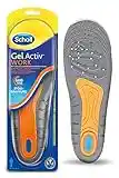 Scholl GelActiv Einlegesohlen Work für Arbeitsschuhe in 40-46,5 – Für stark beanspruchte Füße – 1 Paar Gelsohlen ,Schwarz/Orange/Blau