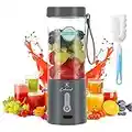 Powerful Portable Blender for Shakes and Smoothies, COKUNST 18 Oz Personal Size Blender with Rechargeable Type-C and 6 Blades, Fruit Veggie Juicer Mini Portable Blender Cup for Travel Sports Kitchen