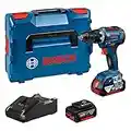 Bosch Professional 18V System Perceuse-visseuse sans fil GSR 18V-55 (2 batteries 18V 4.0 Ah, chargeur rapide GAL 18V-40, dans une L-Boxx)