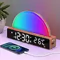 Sunrise Alarm Clock, Wake Up Light with Sunrise Simulation, Touch Control Bedside Lamp Dimmable Multicolor, Snooze, Sleep Aid, 10 Natural Sounds, LED Digital Alarm Clock for Heavy Sleepers Adults Kids