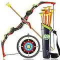 OKKIDY Bow and Arrow for Kids Toys, Archery Set Toy Includes Bow Toy, 10 Suction Cups Arrows Toy, Quiver Toy, Play Indoor and Outdoor for Age 3 4 5 6 7 8-12 Years Old Boys Girls