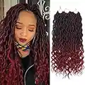 6 trenzas de ganchillo trenzas trenzas de pelo sintético de diosa, extensiones de cabello sintético de alta temperatura para mujeres negras, 20 pulgadas, 24 mechones por paquete (TBUG)