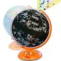 Little Experimenter Globe for Kids : Globe du monde 3 en 1 avec support – Carte des étoiles éclairée et projecteur intégré, 20,3 cm