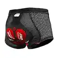 X-TIGER Hombres Ropa Interior de Bicicleta con 5D Gel Acolchado MTB Boxer Ciclismo Pantalones Cortos (Negro 2, XXL)