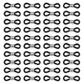 GARNECK 100pcs Eyeglass Chain Ends DIY Handmade Silicone Eyeglass Connector Loop Holder Adjustable Glasses Chain Fixing Ring Buckle for Ladies Men Black