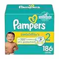 Diapers Size 2, 186 Count - Pampers Swaddlers Disposable Baby Diapers (Packaging & Prints May Vary)