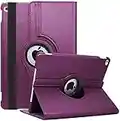 New iPad 9.7 2018 2017 / iPad Air 2 / iPad Air Case - 360 Degree Rotating Stand Protective Cover with Auto Sleep Wake (Purple)