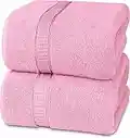 Utopia Towels - Badetuch groß aus Baumwolle, 2er Pack - Duschtuch, Handtücher groß 90 x 180 cm (Rosa)