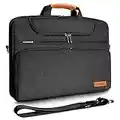 DOMISO 17 Zoll Wasserdicht Laptop Tasche Aktentasche Schultertasche Notebooktasche Business für 17-17.3" Notebook/Dell/Lenovo/Acer/HP/MSI/ASUS, Schwarz