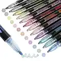 Super Squiggles Outline Markers-12 Colors Super Squiggles Shimmer Markers,Outline Markers Double Line Pen,Outline Markers Self-Outline Metallic Markers