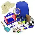 Kit d'exploration de 30 pièces pour l'extérieur - Attrape-Insectes - Outils d'observation d'insectes avec Jumelles - Boussole - Étui éducatif - Cadeau pour Enfants - Aventure - pour garçons et Filles