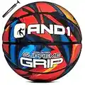 AND1 Supreme Grip Basketball: Official Regulation Size 7 (29.5 inches) Rubber Basketball - Deep Channel Construction Streetball, Made for Indoor Outdoor Games