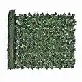 GREENJOYE Artificial Faux Ivy Privacy Screen Fence Green Wall Rolls Covering for Home,Outdoor,Garden Decoration in 39 x 118 Size(Panel Backing)