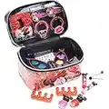 Disney Minnie Mouse - Townley Girl Astuccio cosmetico con cerniera con lucidalabbra, balsamo per le labbra, fermagli per capelli, adesivi per unghie, elastico e altro, Age3+, per feste, rifacimenti